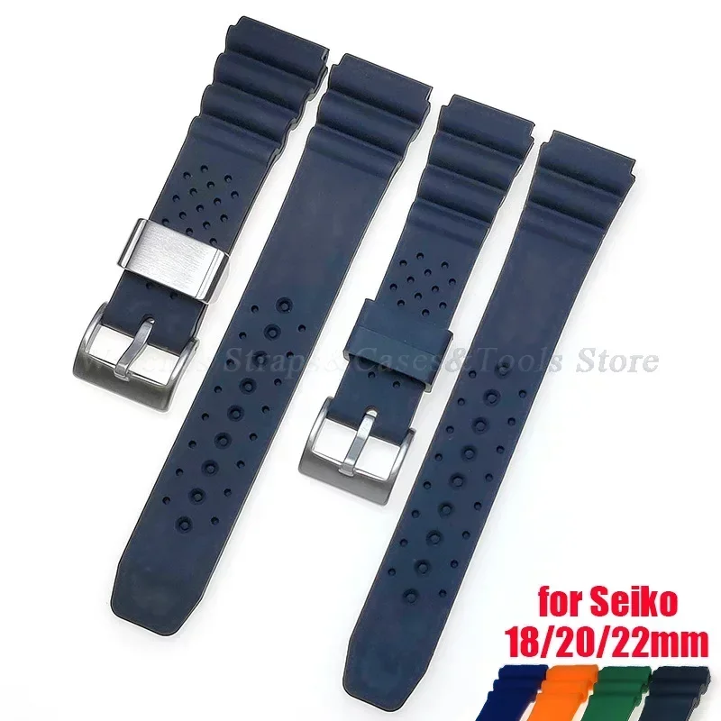 18 mm 20 mm 22 mm mäkké silikónové hodinky remienok pre Seiko 5 pre vodné duchy Skx007 pre Abalone Sport Men's WatchBand Diver Gumový pás