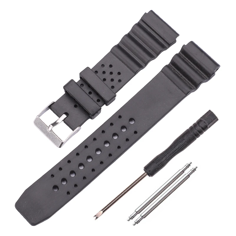 18 mm 20 mm 22 mm pre WatchBands Pu Black Watch Band Vymeňte elektronické športové remienky na zápästie