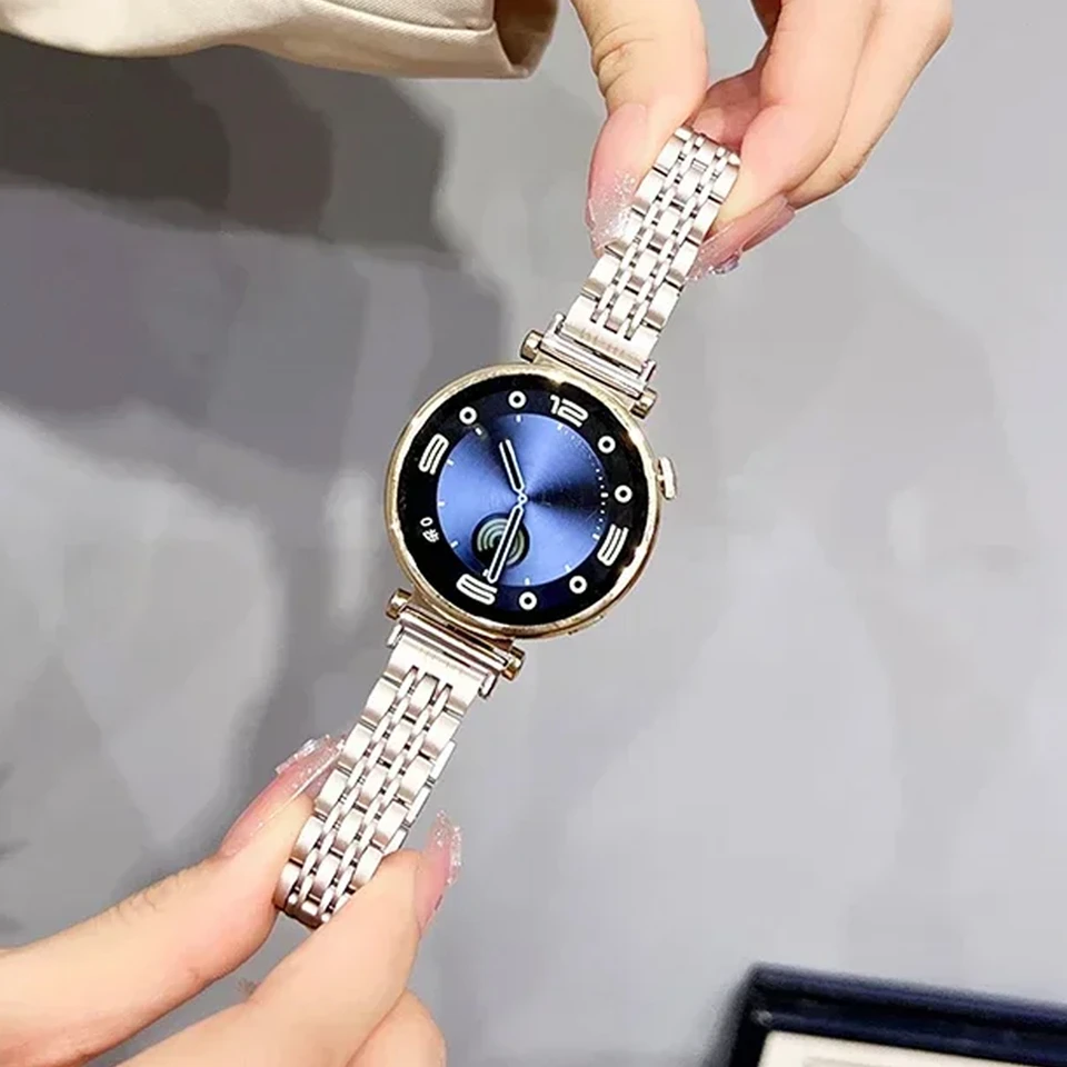 18 mm 20 mm 22 mm z nehrdzavejúcej ocele pre Huawei GT4 41 mm 3 Pro 43 46 mm Dámsky štíhly náramok pre Samsung Galaxy Watch 4 5 6 40 44 mm
