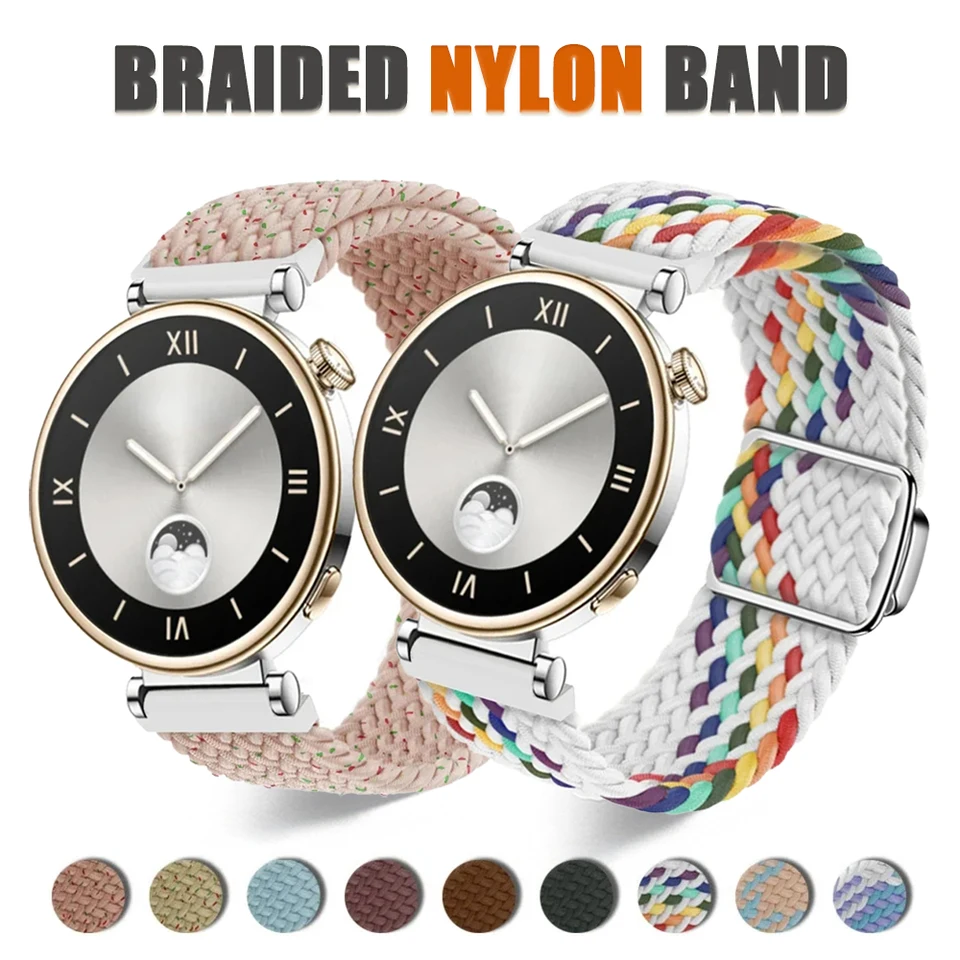 18 mm nylonový opletený remienok pre Huawei Watch GT4 41 mm sólová slučka Magnetické náramok Smart GT4 41 mm náhradný náramok opasok Correa