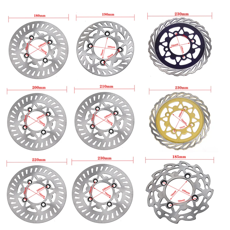 180/190/200210/220/230 mm brzdový disk Disk pre špinu bicykel bicykel KLX CRF Najlepšie bicykle predné a zadné brzdové Univerzálne použitie