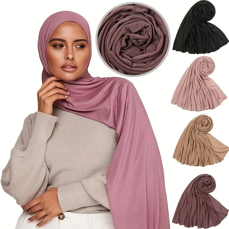 180x80cm prémiový dres hidžáb šál Ženy Moslimský šál Plain Mäkký islamský turban kravata kravata hlavy arabské šatky čelenka