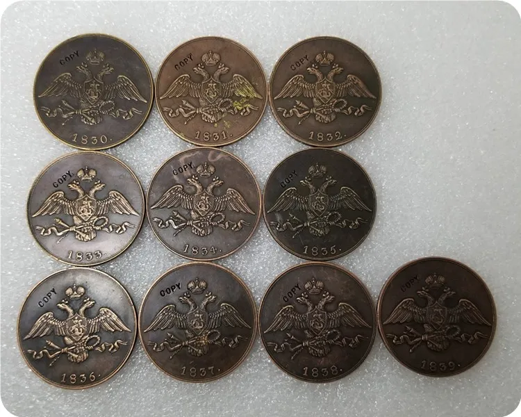 1830-1839 cm Rusko 10 Kopeks Coin Copy Pamätné mince-Replica Coins Medal Coins Collectibles