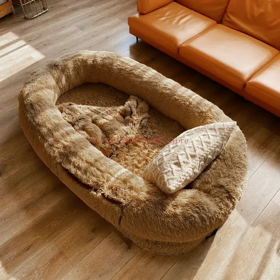 185x120x30cm/165x100x25cm dlhá plyšová posteľ Big Dog tiež ako ľudská pohovka populárna veľká jednostranná pohovka pre dospelých eliptických domácich miláčikov