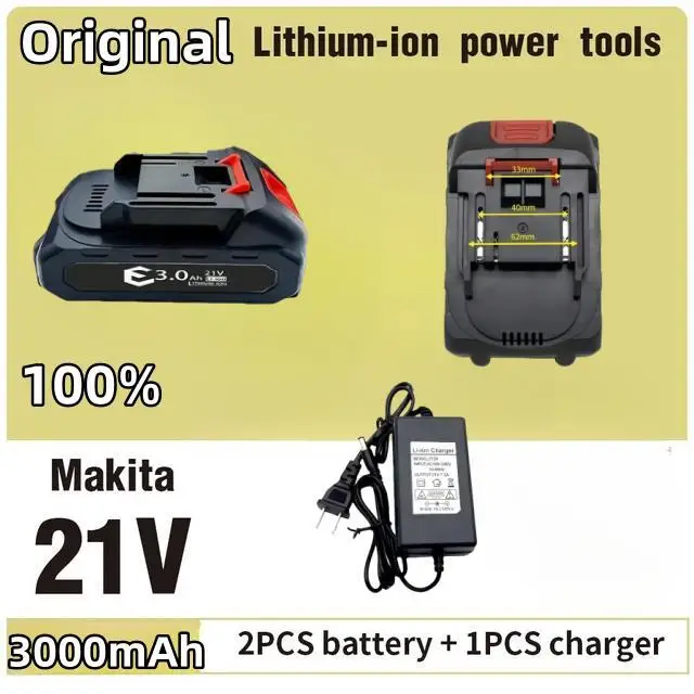 18650 21V 3000 mAh vysokorúčata trvanlivej lítiovej batérie, nabíjačka, pre elektrický náradie série Makita 21V Series Vysoko napätie vodná pištoľ