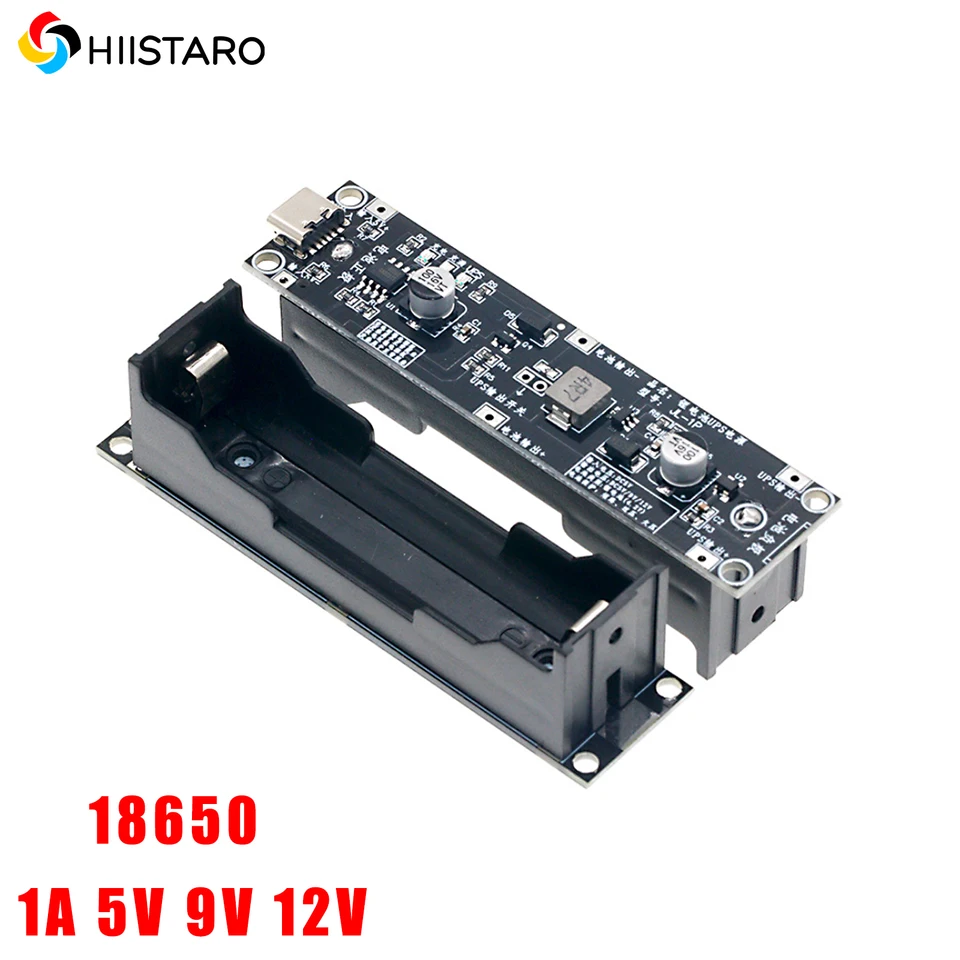 18650 Litium Battery Boost Modul SPEAT UP 5V 9V 12V 1A UPS Neutrocký napájací napájací modul Vypúšťanie nabíjania rovnaký
