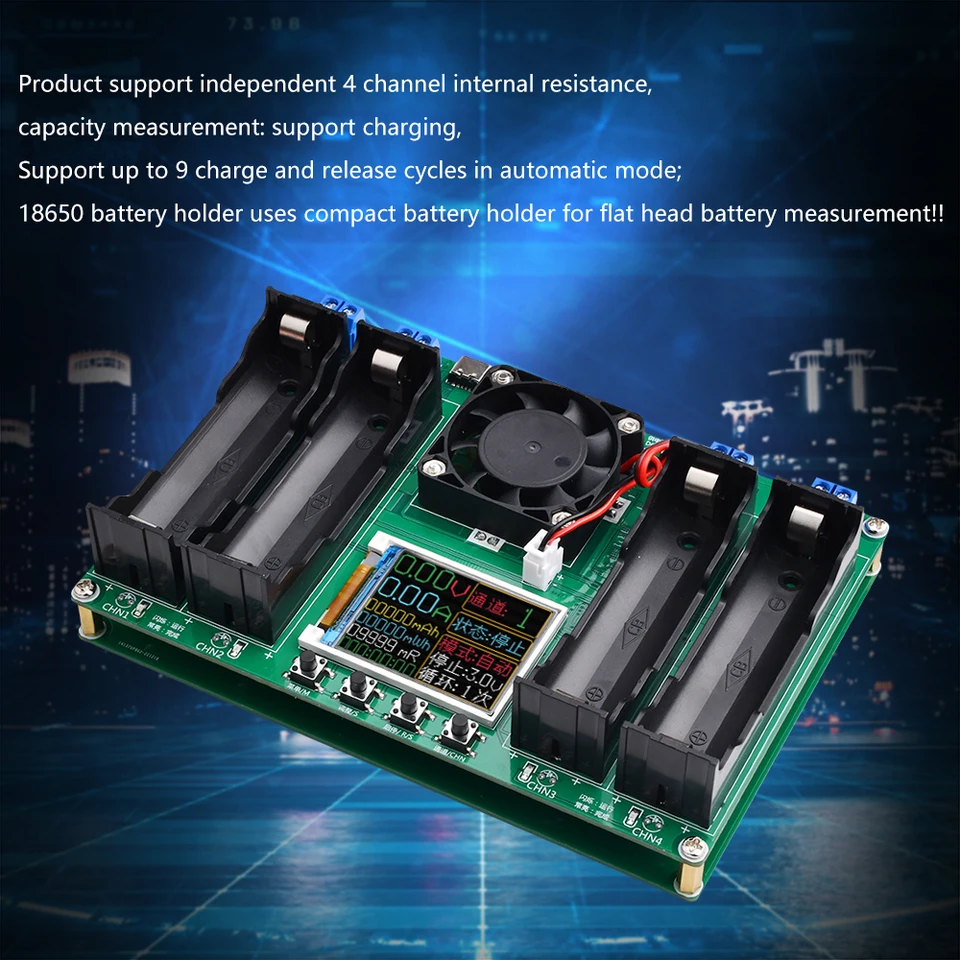 18650 Modul LCD Tester Modul MAH MWH TYP-C Digitálny displej lítium batérií Tester