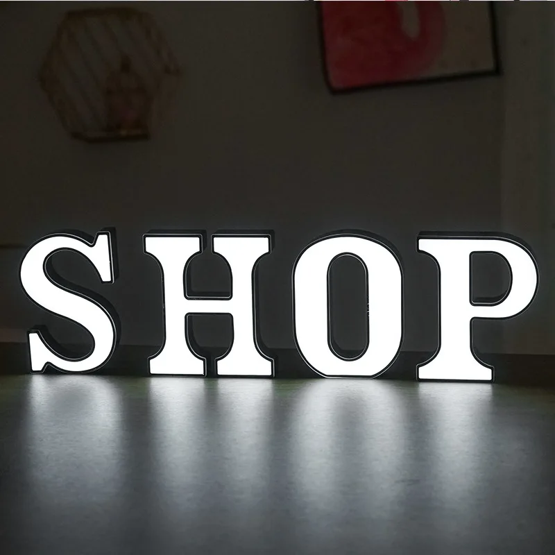 18cm 3D LED listu Svetlo Svetlá abeceda Domáce dekorácia Číslo Party Light batéria Romantická svadobná dekorácia Drop Lode