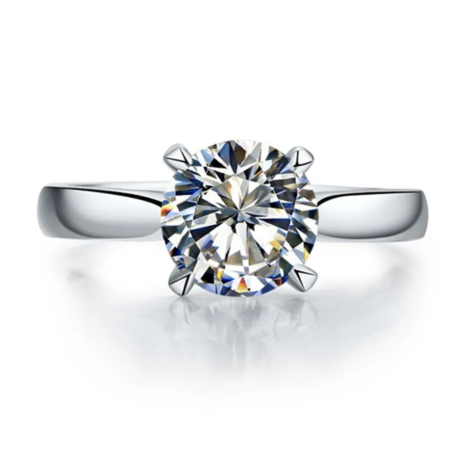 18k prsteň Originálne Značka bieleho zlata ZÁRUKA 2CT MOISSANIT Diamond Ring Ženy Výročie jemných šperkov Darček pre sestru Matka