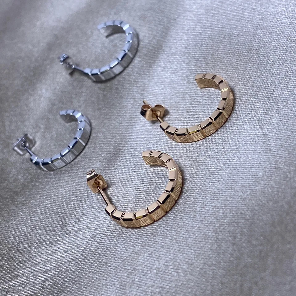 18k ružové zlato pokročil 925 Sterling Silver Men's Men's and Women's Engagement Svadobné náušnice Luxusné šperky módnej dovolenky bez krabice