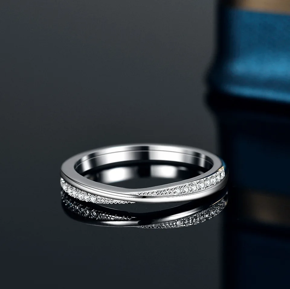 18k zlatý prsteň Moissanite Cross Dámsky módny dámsky volejbalový prsteň šperky PT950 Platinové šperky