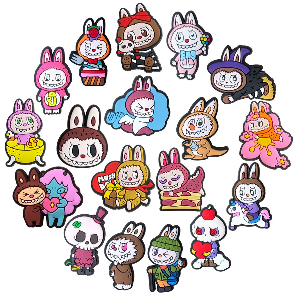 18ks karikatúry Series Series Charms Fashion DIY topánky Doplnky zdobia mabubu drené sandále Buckle deti halloweenské party darčeky