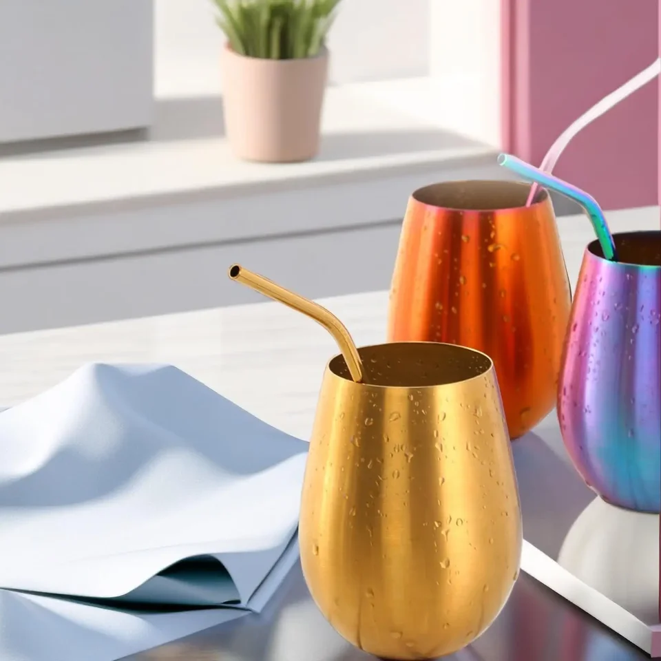 18oz Zlatá z nehrdzavejúcej ocele Pivo šálka pitia Tunwware Funder Foater Cup Outdoor Tea Kávový kokteil Pitie hrnčekov kovové šálky
