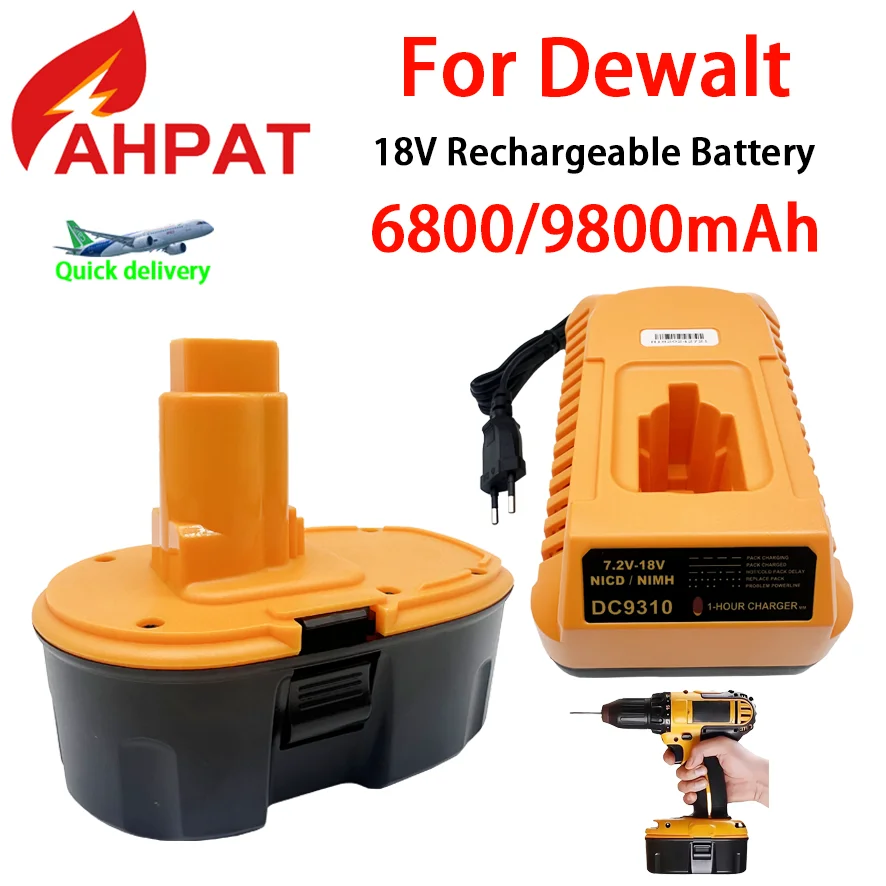 18V 12,8AH Výmena batérie pre Dewalt DC9096 DE 9503 DW 9095 9096 9098 XRP ADREBLESNÉ Vŕtacie nástroje pre vŕtacie batérie