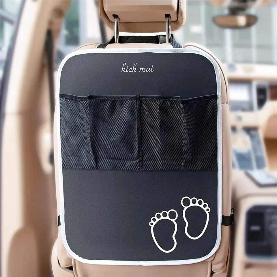 18x25cm autosedačky chrbát Anti Kick Mat Anti-Child-Kick Pad Deti Automatické ochranný kryt sedadla s úložnými vreckami