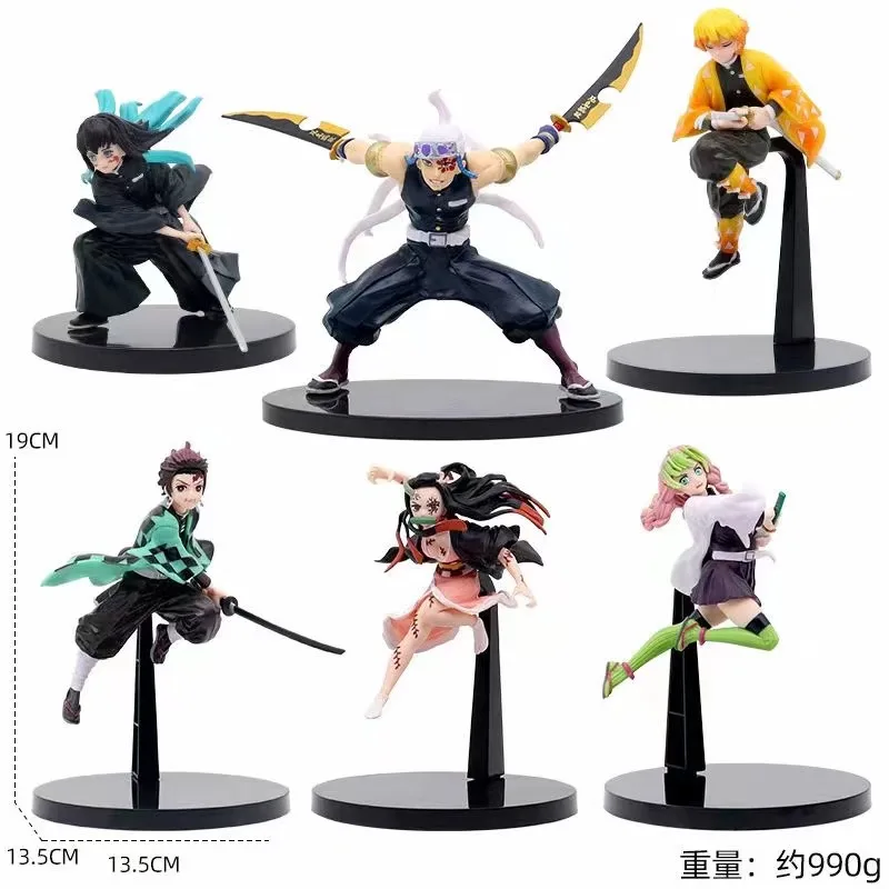 19-24 cm Anime Demon Slayer Kanroji Mitsuri Kamado Tanjirou Kamado Nezuko akčný figúrku