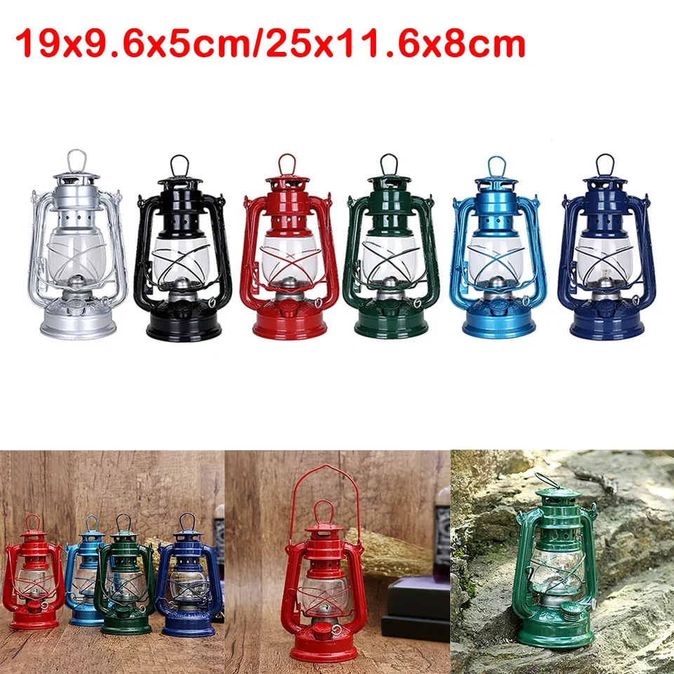 19/25 cm kempingová olejová lampa retro vonkajšia petrolejová lampa lucerny stredomorský štýl dekorácie stolové svetlá ozdobné kempingové vybavenie