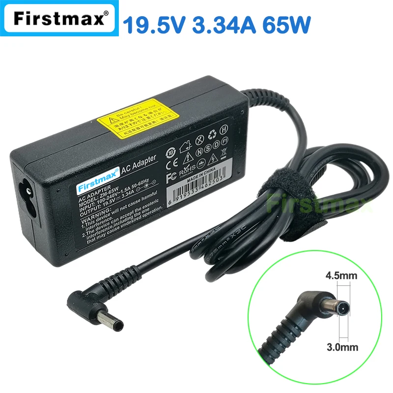 19,5 V napájanie 3,34a 65W Charger pre Dell Inspiron 14 3458 3459 3462 3465 3467 3468 3490 3493 P65G P45F P76G P60G P89G