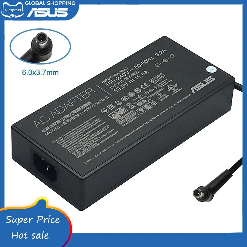 19,5V 11.8a 230W 6,0x3.7 mm nabíjačka AC adaptéra pre ASUS G732LW G732LV G532LW G532LV GL704GW GL704GV GL504GW UX581GV