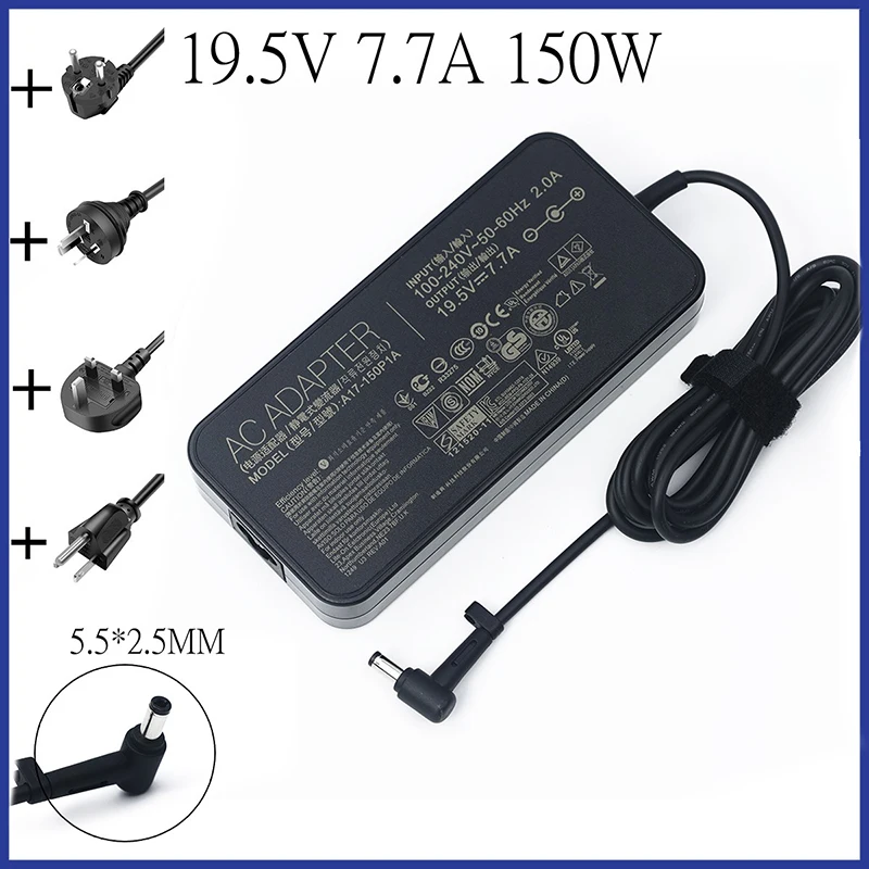 19,5V 7.7A A17-150P1A 5,5x2.5 mm nabíjačka AC adaptéra pre ASUS TUF Gaming FX504 ROG G73GX GL503G G72GX G53J G75VX G75VW