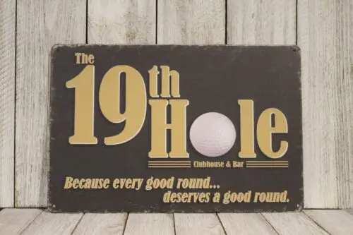 19. jamka Tin Metal Sign Golfer Golf Course Bar Man Cave Clubhouse