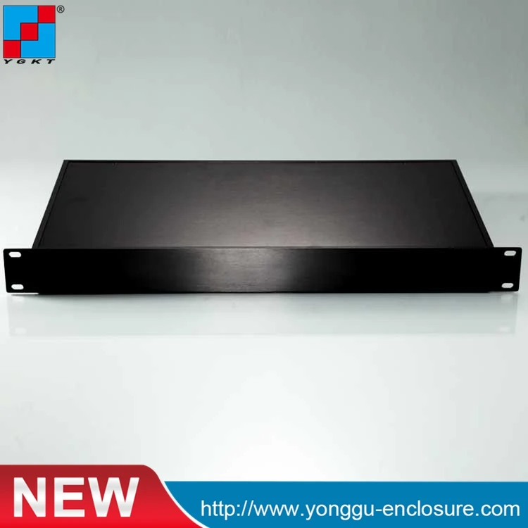 19-palcový podvozok Mount Rack 1u eloxizujte vlastný hliníkový kryt DIY Control Server Servers 482*44,5-250 mm