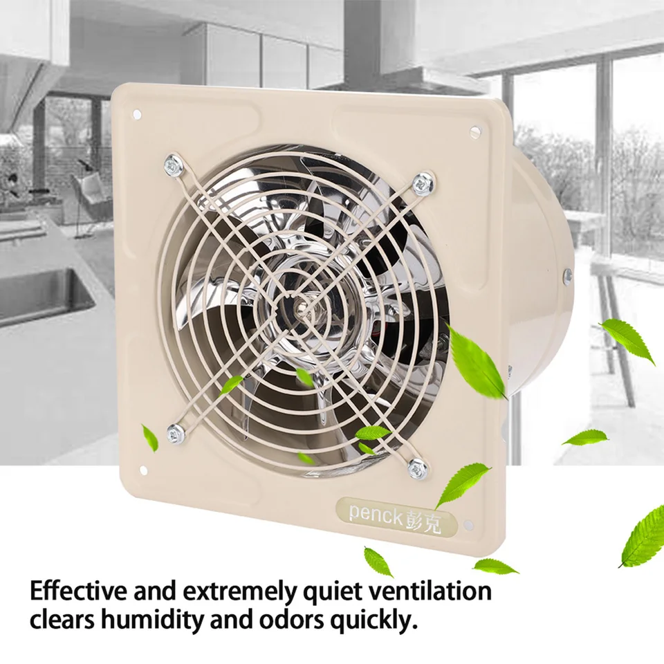 190 mm 40 W výfukový ventilátor s nízkym hlukom stena namontovaná na výfukovom ventilátore Domáce kúpeľňa Kuchyňa Ventilácia vetranie