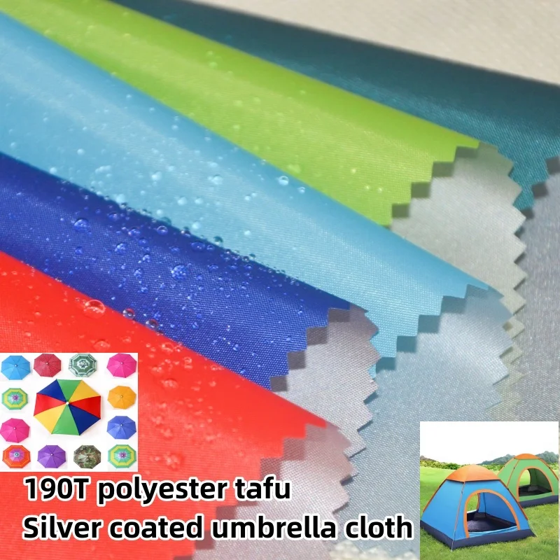 190T Polyester Taff Light Silver potiahnutý látkou Dažďový predliehaný krém na slnečný krém Stant, dáždnik, handrička na handričku Storage vrecko Tkanina