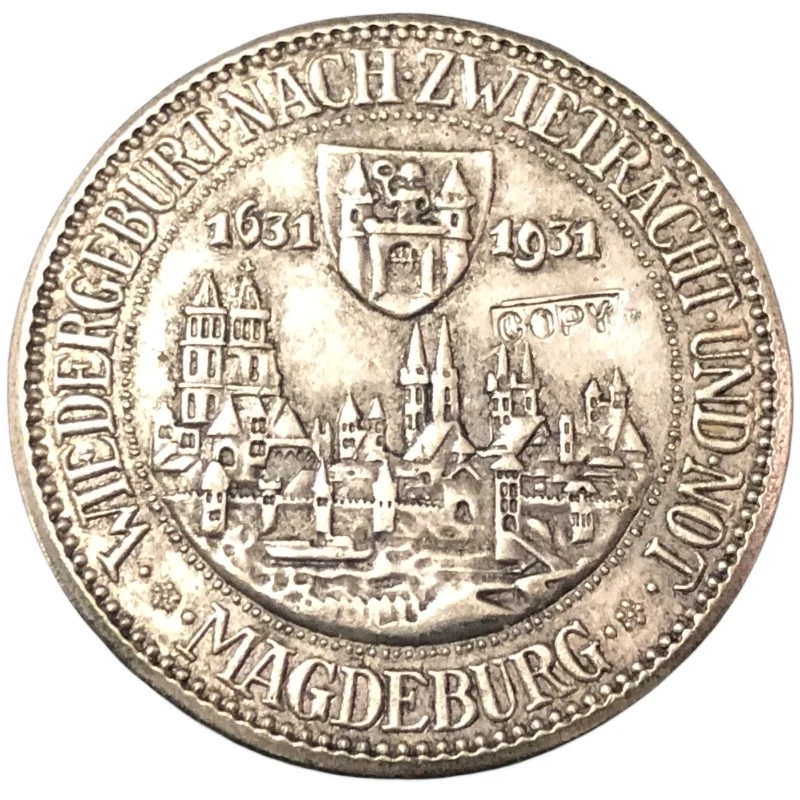 1931 Nemecko 3 Reichsmark Magdeburg