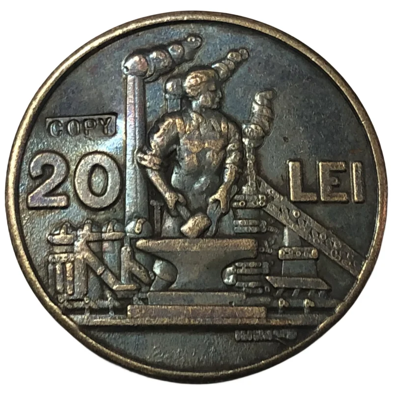 1951 Rumunsko 20 Lei Copy Coin