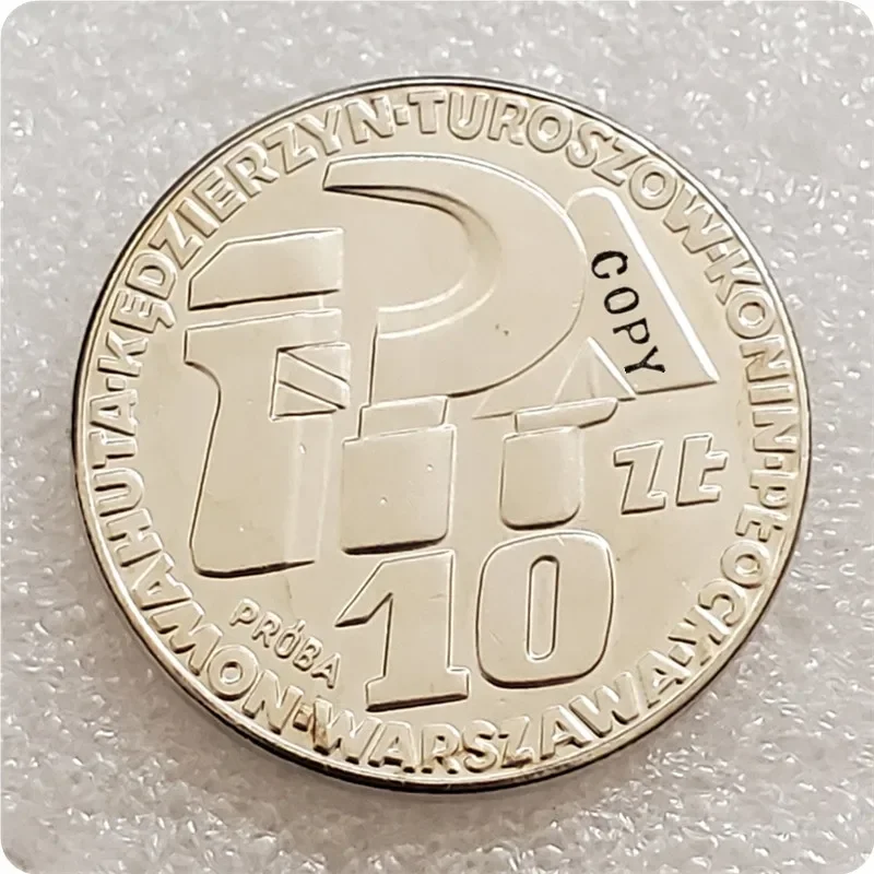 1964 Poľsko nikel 10,20 Zlotych (kľúč, kosáčikovi a stĺpka) Kopírovanie mincí