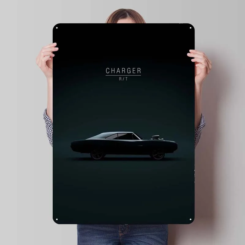 1970 Dodge Charger R/T Classic Car Metal Plagát Wand DEKO Kovové plechové značky pre nástenné umenie dekorácie Decor Decor Interiér Retro