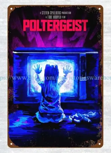 1982 Poltergeist Horror Movie Plagát strašidelný film Metal Cin Sign Wall Decor