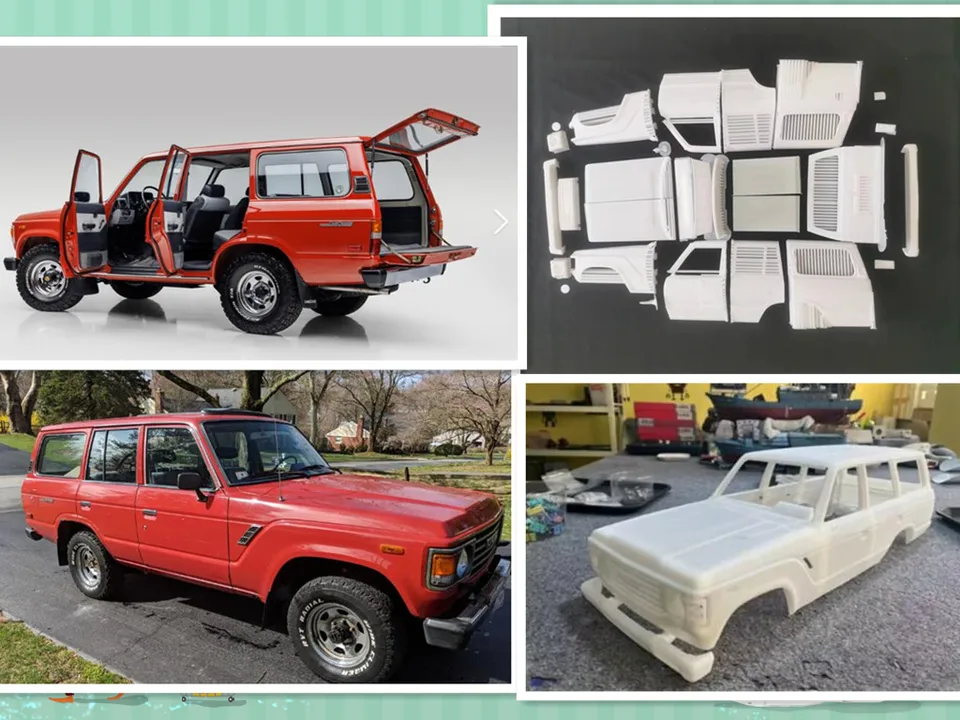 1987 Toyo Land Cruiser FJ60 Car Body Shell pre 1/10 TRX4 Bronco Defender Carisma SCA-1E Crawler Trailer Truck LC80 LC200 LC100