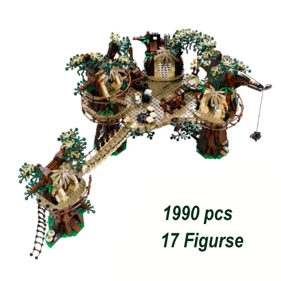 1990 PCS Fit Fit Ewok Village Building Blocks Model Hračky Kompatibilné 05047 10236 Kid narodeninové vianočné darčeky