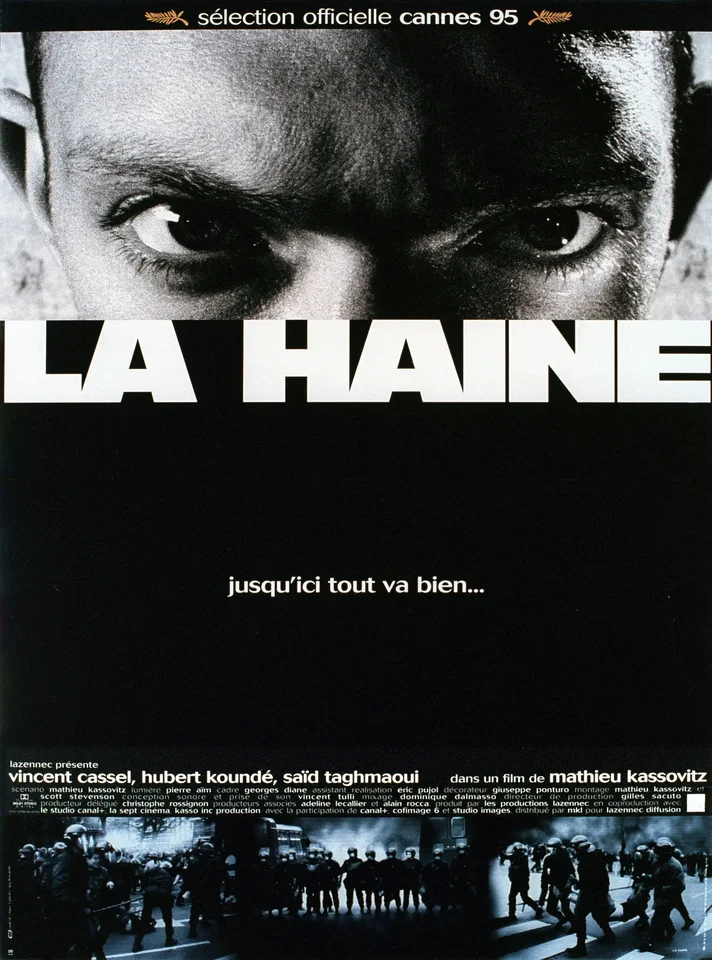 1995 Film La Haine The Hate, Print Art Canvas plagát pre dekoráciu obývacej izby, obrázok domácej steny