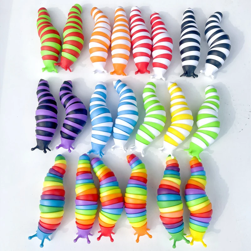 19cm 3D Slug Fidget Toy Funny Realistický hmyz hračky s hračkou všetkých vekových skupín