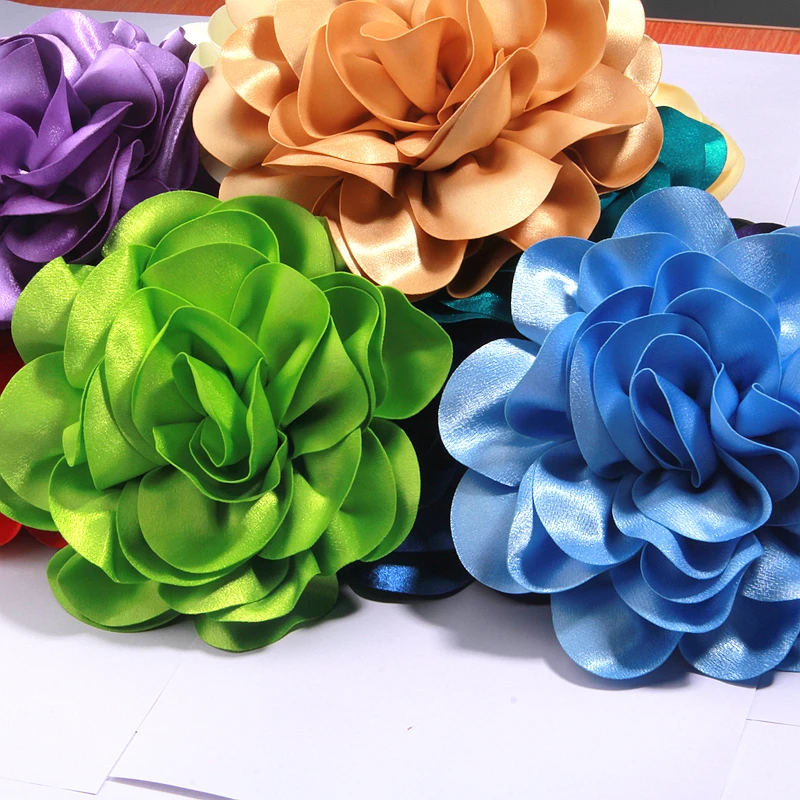 19cm Super Big Flower Populárny v Európe Ručne vyrobený saténový kvetinový umelý kvety pre dekoráciu svadobnej nevesty