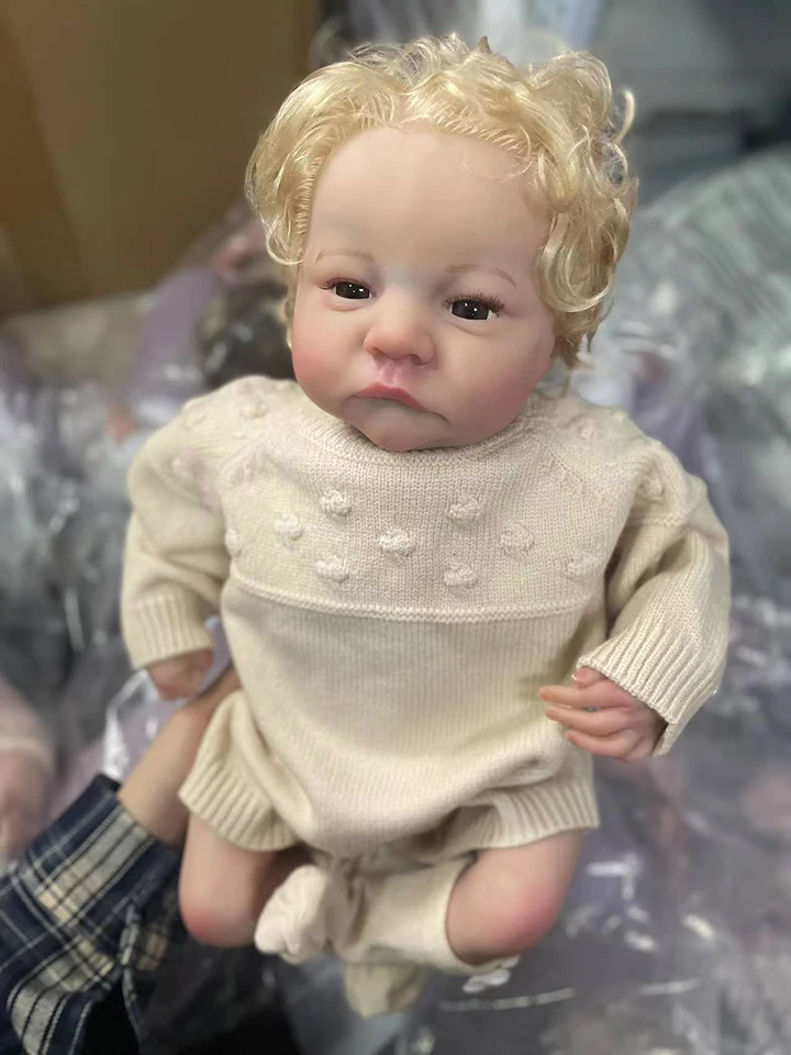 19inch Reborn Baby levi novorodenecké dieťa s veľkosťou dieťaťa s koreňovými vlasmi mäkkou telom 3D pokožka viditeľná