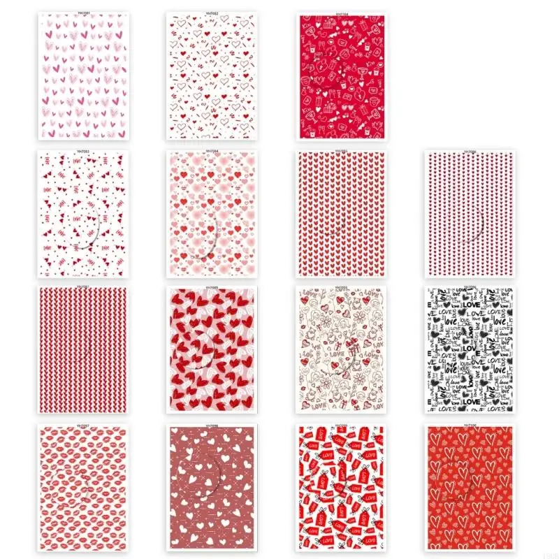 19QB Clay Transfer Paper Valentine Love Heart Clay Transfer Paper Water Soluble Transfer Paper for Clay Earrings Making