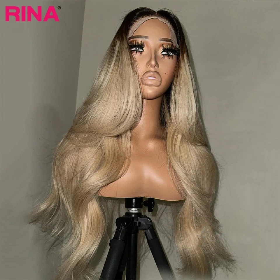1B Blonde 5x5 čipka Uzavretie Body Wave Body Humánne vlasy 13x4 čipky predné predplňované ombre blond blondínka priehľadná 13x6 čelná parochňa pre ženy