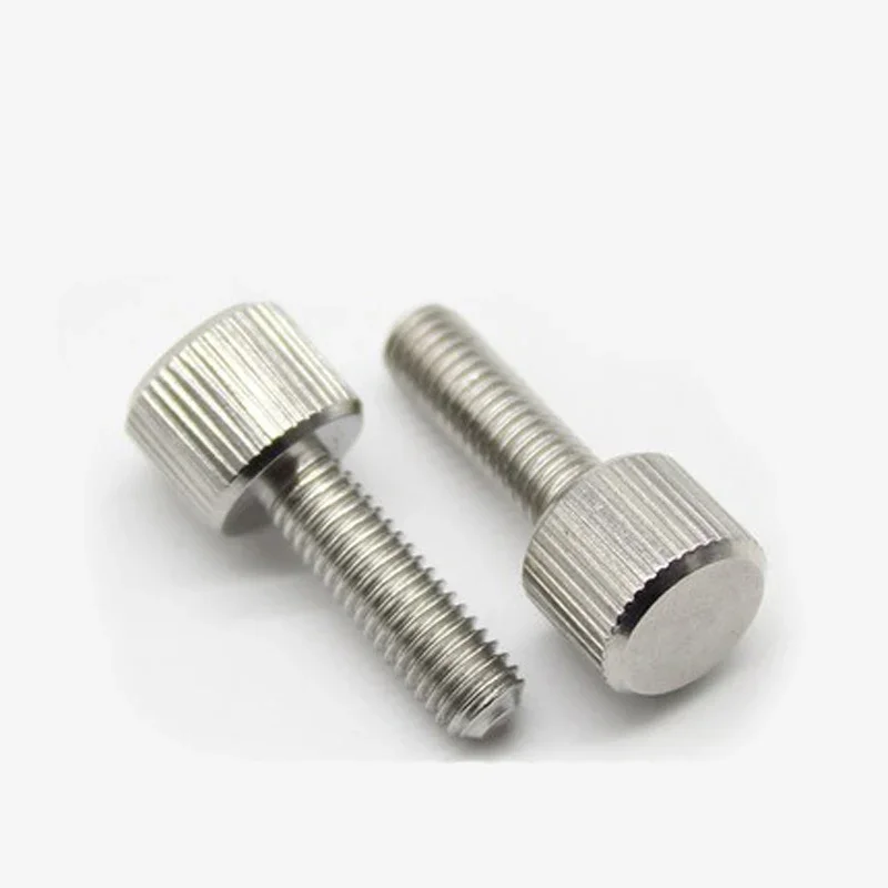 1Best 1Best 7ks M3 Captive Scregs Knob skrutka Rovná závit Plochá hlava Knulovaná závitová hlava ruka Twist 304 Nerezová oceľ GB835