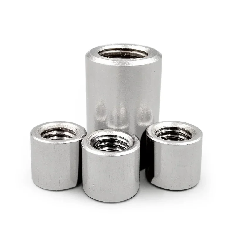 1best 2ks m8 vnútorný priemer 12 mm nehrdzavejúca oceľ Dlhé okrúhle matice valcovitá kĺbová matica 25 mm-40 mm dĺžka