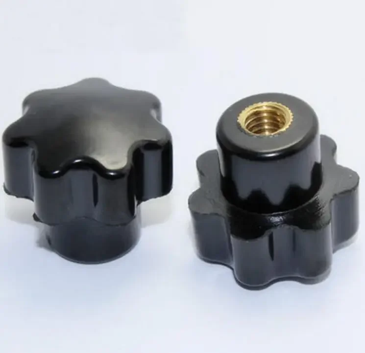 1Best M5 m6 M8 M10 M12 Bakelite hviezda typu plastová kľučka hlavy orechová orechová slivka palcová matica 10ks m5 (24 mm vonkajší diameter)