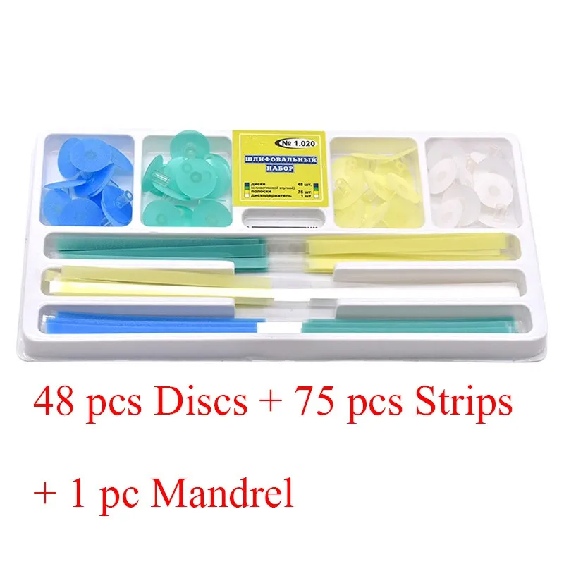 1box zubné dokončenie a leštiace disky leštiace prúžky Mandrel Set Dental Supplies živicový náplň materiál pre zubné lekárstvo laboratórium