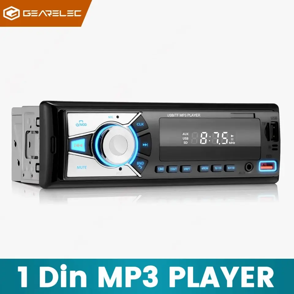 1Din mp3 prehrávač Bluetooth Car Auto rádio