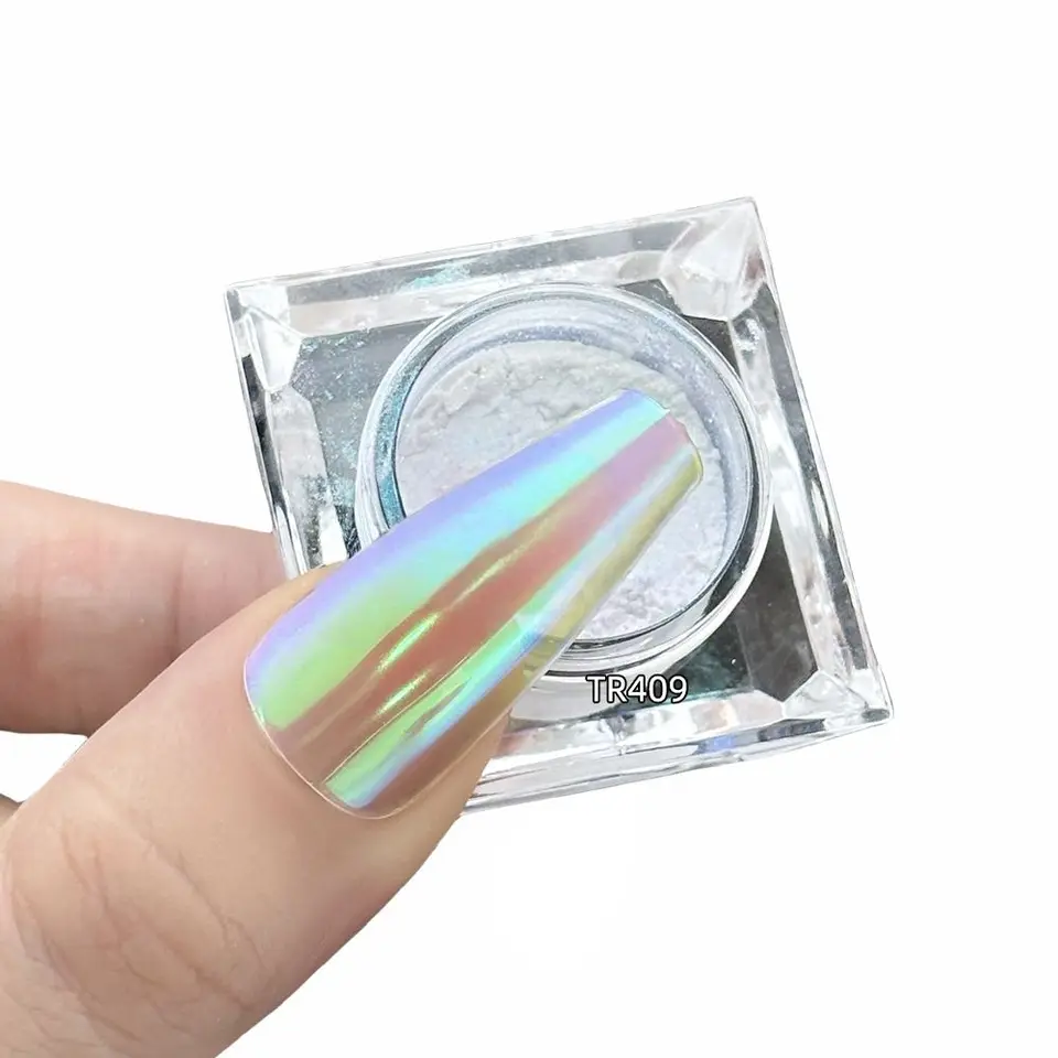 1G Aurora Neon Pigment Sviežiaci efekt šírky chameleónového prášku neón Unicorn Chrome Chrome nechtový nechtový prach na nechty manikúru
