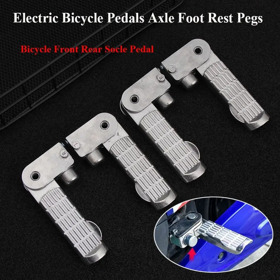 1ks/1Pair Electric Bicycle Pedals Pedals Rast Pegs Pegs Anti-Slip Hliník zliatiny Cyklovanie predného zadného pedálu Pedál Pedál