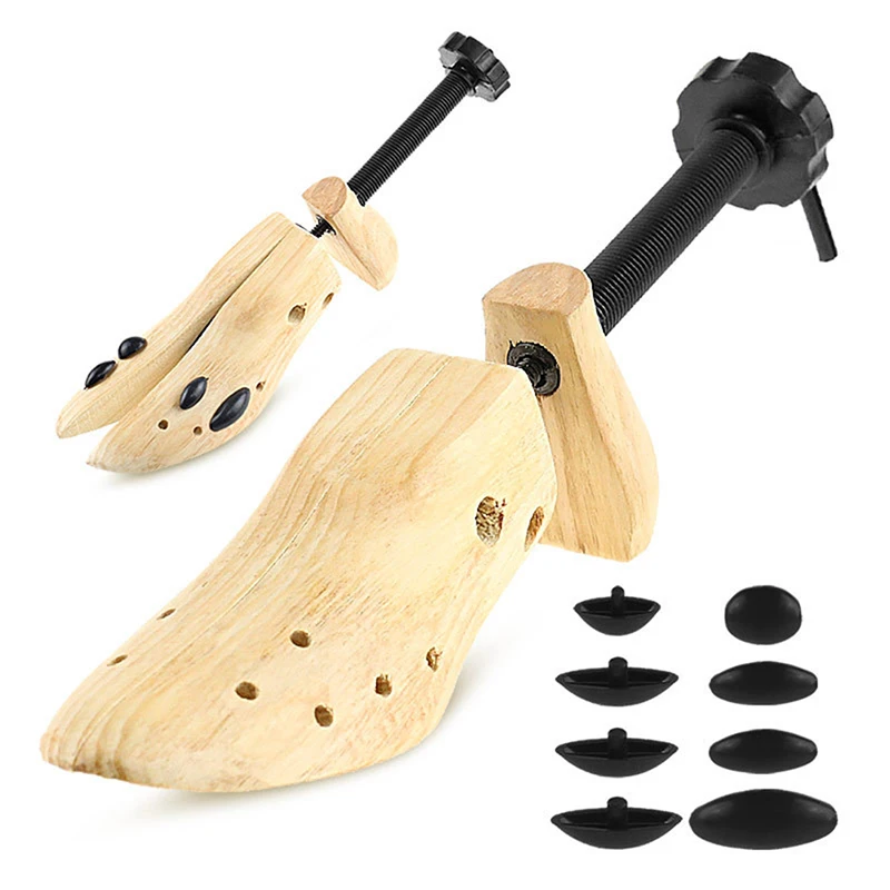 1ks 2-cestný drevený strom topánok pre mužov a dámske topánky Expander Djustable Shopter Strepter Shaper Rack Sawol
