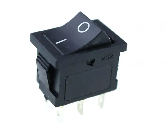 1ks 2 Poloha Rocker Switch 6 Pins Off Snap Switch KCD1 čierny
